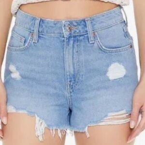 Forever 21 Women's Retro High-Rise Denim Shorts